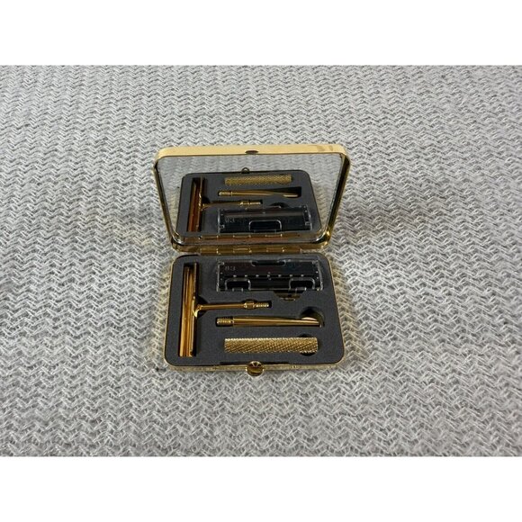 Rare Helio Ferretti Safety Razor Traveling Mountable Miniature Pocket Set Orgnal - Picture 6 of 9